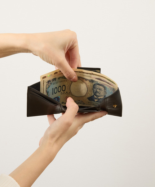 SLOW スロウ / bono-clasp trifold wallet 栃木レザーコンパクト