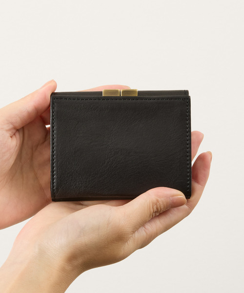 SLOW スロウ 栃木レザーコンパクトウォレット SLOW スロウ / bono-clasp trifold wallet 栃木レザーコンパクト