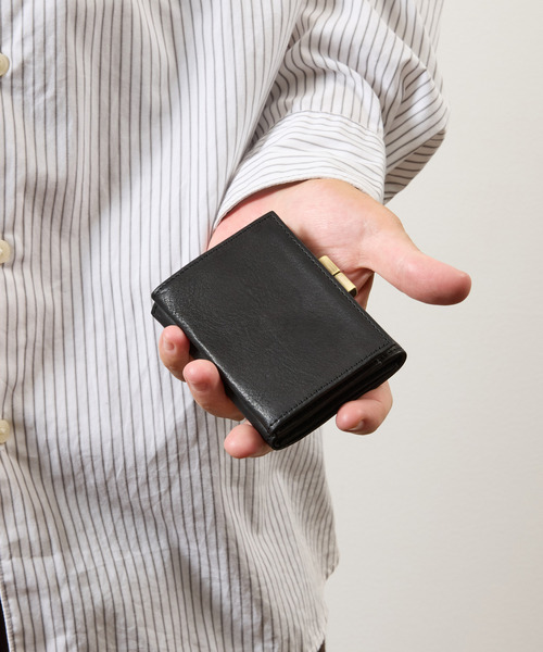 SLOW スロウ 栃木レザーコンパクトウォレット SLOW スロウ / bono-clasp trifold wallet 栃木レザーコンパクト