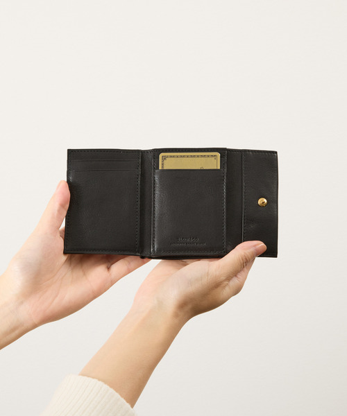 SLOW スロウ / bono-clasp trifold wallet 栃木レザーコンパクト