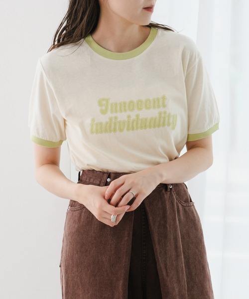 Kastane - kastane リンガーリブt Kastane（カスタネ）の「配色リンガーリブニットTee（Tシャツ