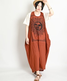 MARAI（マーライ）の「ノースリーブ チュニックワンピース マキシ丈 Y字バックデザイン エスニック（ワンピース）」