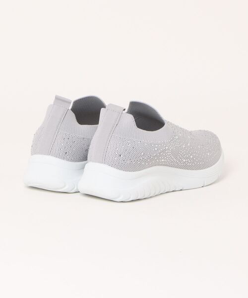 LUGG NAGG(ラグナグ)の「【addottona】【軽量】メッシュ伸縮ラメスリッポン(スニーカー・レディース・ブラック/グレー/ホワイト/ネイビー/レオパード・22.5cm/23.0cm/23.5cm/24.0cm/24.5cm)」の7枚目の写真