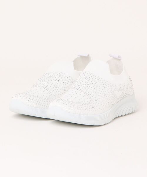 LUGG NAGG(ラグナグ)の「【addottona】【軽量】メッシュ伸縮ラメスリッポン(スニーカー・レディース・ブラック/グレー/ホワイト/ネイビー/レオパード・22.5cm/23.0cm/23.5cm/24.0cm/24.5cm)」の16枚目の写真