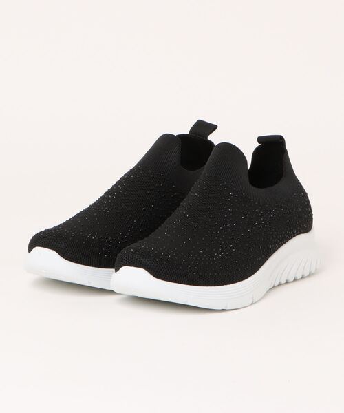 LUGG NAGG(ラグナグ)の「【addottona】【軽量】メッシュ伸縮ラメスリッポン(スニーカー・レディース・ブラック/グレー/ホワイト/ネイビー/レオパード・22.5cm/23.0cm/23.5cm/24.0cm/24.5cm)」の22枚目の写真
