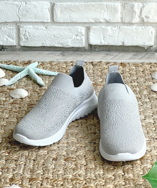 LUGG NAGG(ラグナグ)の「【addottona】【軽量】メッシュ伸縮ラメスリッポン(スニーカー・レディース・ブラック/グレー/ホワイト/ネイビー/レオパード・22.5cm/23.0cm/23.5cm/24.0cm/24.5cm)」の19枚目の写真
