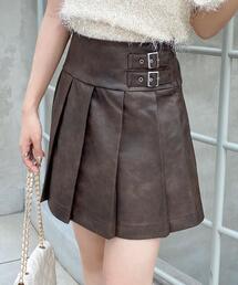 INGNI | サイドベルトフェイクレザープリーツスカート(スカート)