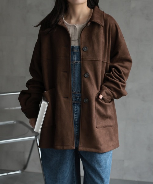 DUSAN/ドゥシャン★リアルレザー/羊革スウェードジャケット size:S セール】【選べるデザイン】フェイクレザー / フェイクスウェード