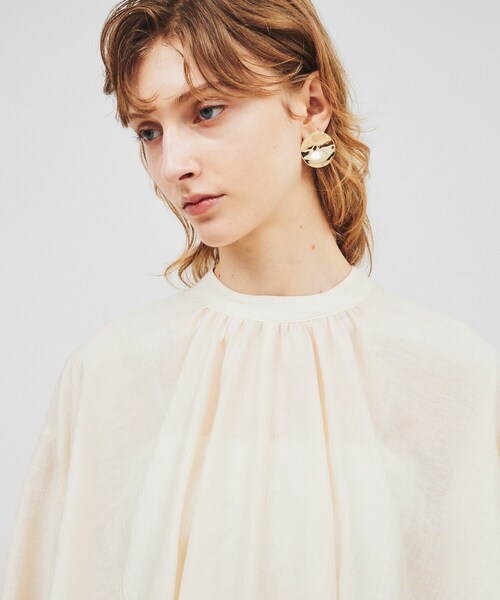 cloenc（クロエンス）の「◆【手洗い可】ボリュームリボンブラウス（シャツ/ブラウス・レディース・オフホワイト/ブルー/ブラック・02）」の8枚目の写真