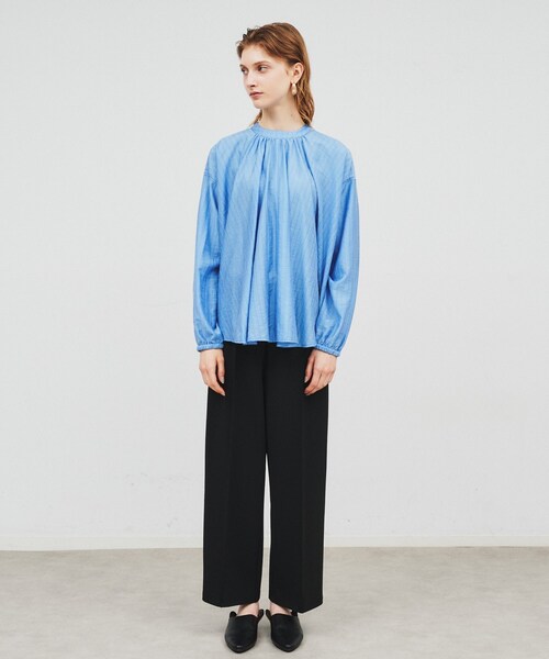 cloenc（クロエンス）の「◆【手洗い可】ボリュームリボンブラウス（シャツ/ブラウス・レディース・オフホワイト/ブルー/ブラック・02）」の9枚目の写真