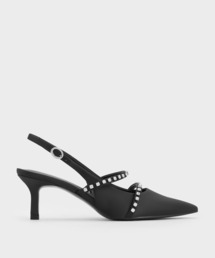 CHARLES & KEITH | サテン エンベリッシュドストラップメリージェーンパンプス(パンプス)