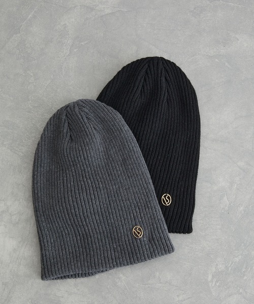 VIS（ビス）の「ニットビーニー（ニットキャップ/ビーニー・レディース・グレー/ブラック・FREE）」の10枚目の写真