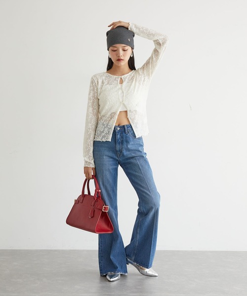 VIS（ビス）の「ニットビーニー（ニットキャップ/ビーニー・レディース・グレー/ブラック・FREE）」の9枚目の写真