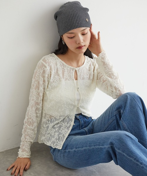 VIS（ビス）の「ニットビーニー（ニットキャップ/ビーニー・レディース・グレー/ブラック・FREE）」の8枚目の写真