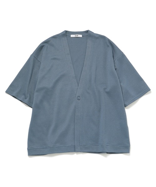 JUNRED（ジュンレッド）の「j.n.r.d/5分袖カノコアンサンブルカーディガン（アンサンブル・メンズ・ネイビー/サックスブルー/グレー・L/LL/M）」の4枚目の写真