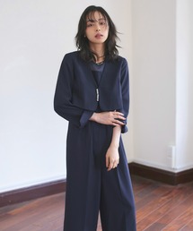 ジャケット/アウター セットアップ ネイビー ワンピース ジャケット