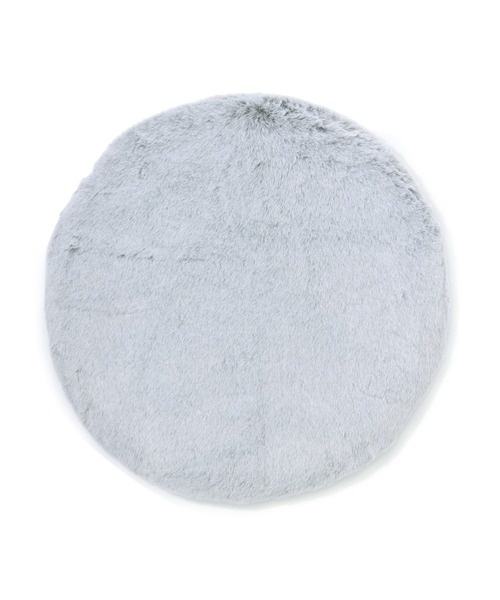 セール】ミックスファー シートクッション φ400 グレー