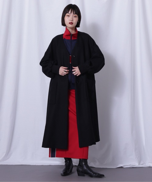 mici（ミチ）の「(mici)ウールロングコート（その他アウター・レディース・ブルー/ブラック/カーキ・SMALL/MEDIUM）」の7枚目の写真