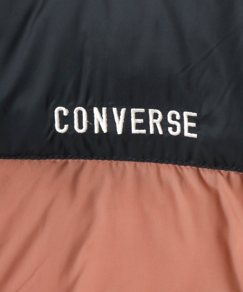 CONVERSE(コンバース)の「CONVERSE(コンバース)軽量フェイクダウンジャケット レディース/中綿ジャケットアウター レディース(ダウンジャケット/コート・レディース・ベージュ/ブラウン/グリーン/ブラック・L/M)」の6枚目の写真