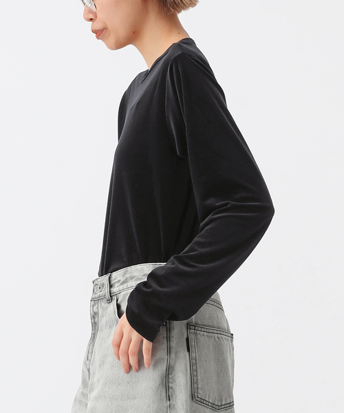 AP STUDIO（エーピーストゥディオ）の「ライトベロアプルオーバー（Tシャツ/カットソー・レディース・ブラック/ブラウン系その他・FREE）」の5枚目の写真