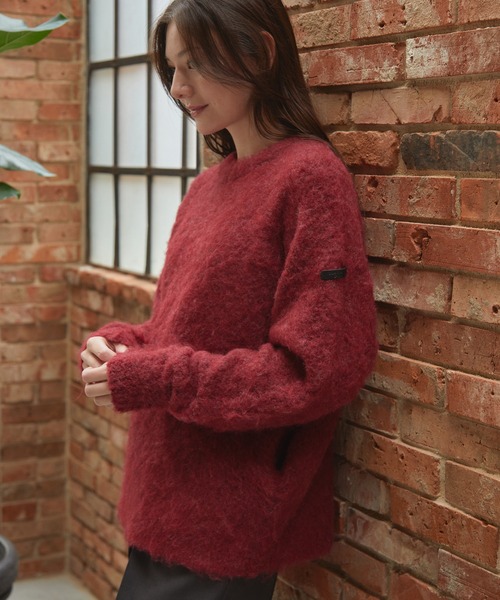 ウールミックスビッグシルエットラグランスリーブシャギーニット / 帯電防止・抗菌防臭【THE CRAFT CREW PRODUCTS】