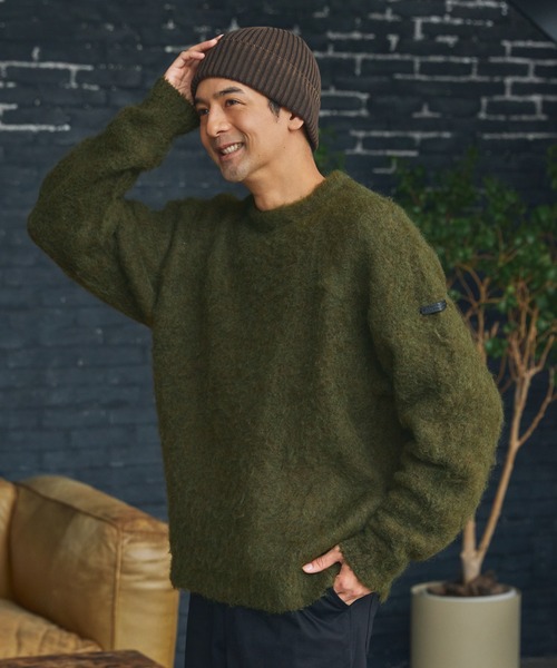 45R ウール　ビッグセーター　未使用 スクールセーター S〜4L 無地 ウール70 ウール混 男女兼用 丸洗いOK