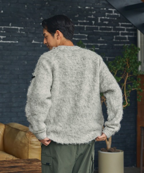 セール】ウールミックスビッグシルエットラグランスリーブシャギー