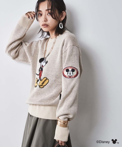 Disney（ディズニー）の「ミッキーマウス/ジャガードニットプルオーバー ＜大きいサイズ有＞シックスタイル（ニット/セーター・レディース・モカ/アイボリー/ブラック/グレー・M/L/LL/3L/4L/5L）」の20枚目の写真