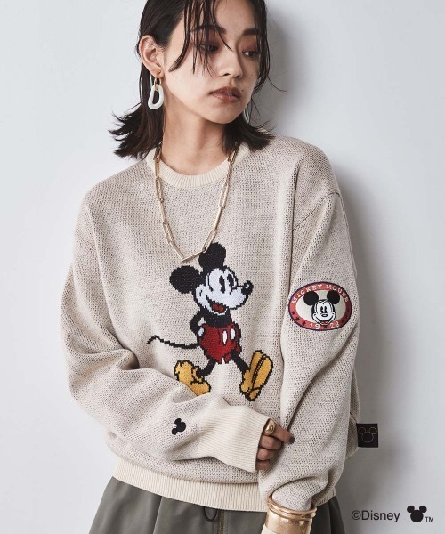 Disney（ディズニー）の「ミッキーマウス/ジャガードニットプルオーバー ＜大きいサイズ有＞シックスタイル（ニット/セーター・レディース・モカ/アイボリー/ブラック/グレー・M/L/LL/3L/4L/5L）」の21枚目の写真