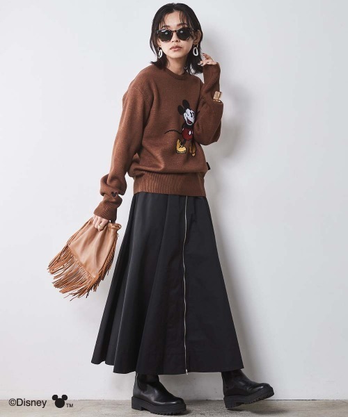 セール】ミッキーマウス/ジャガードニットプルオーバー ＜大きいサイズ