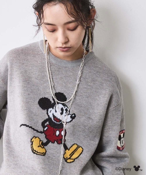 ミッキーマウス ベージュ セーター M ディズニー BEAMS 100周年
