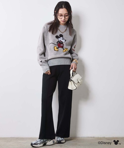 セール】ミッキーマウス/ジャガードニットプルオーバー ＜大きいサイズ