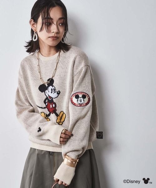 Disney（ディズニー）の「ミッキーマウス/ジャガードニットプルオーバー ＜大きいサイズ有＞シックスタイル（ニット/セーター・レディース・モカ/アイボリー/ブラック/グレー・M/L/LL/3L/4L/5L）」の18枚目の写真