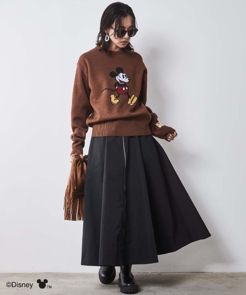 セール】ミッキーマウス/ジャガードニットプルオーバー ＜大きいサイズ