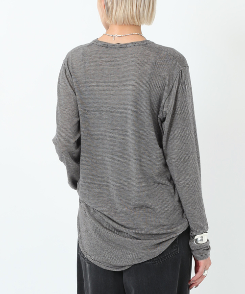 AP STUDIO(エーピーストゥディオ)の「ナッピングロングスリーブTシャツ(Tシャツ/カットソー・レディース・ホワイト・FREE)」の3枚目の写真