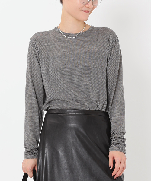 AP STUDIO(エーピーストゥディオ)の「ナッピングロングスリーブTシャツ(Tシャツ/カットソー・レディース・ホワイト・FREE)」の6枚目の写真