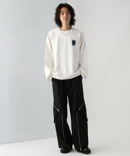 HARE（ハレ）の「バックプリントポンチスウェット(HARE)（スウェット・メンズ・ブルー/ブラック/ホワイト・SMALL/MEDIUM）」の4枚目の写真