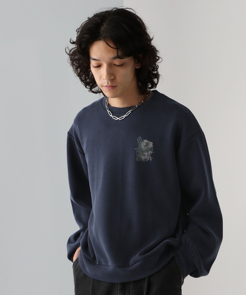 HARE（ハレ）の「バックプリントポンチスウェット(HARE)（スウェット・メンズ・ブルー/ブラック/ホワイト・SMALL/MEDIUM）」の18枚目の写真