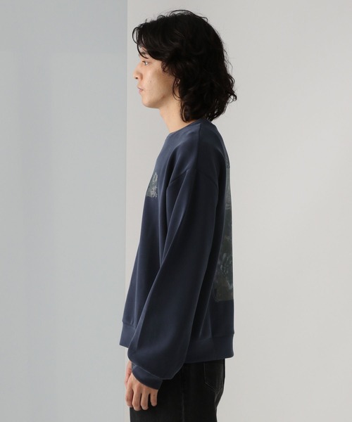 HARE（ハレ）の「バックプリントポンチスウェット(HARE)（スウェット・メンズ・ブルー/ブラック/ホワイト・SMALL/MEDIUM）」の21枚目の写真