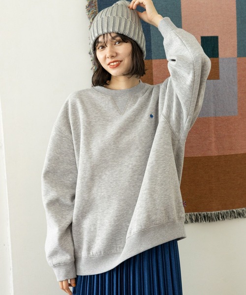 POLO BCS（ポロ ビーシーエス）の「【POLO BCS(ポロ・ビーシーエス)】クルースウェットプルオーバー（スウェット・レディース・グレー/ネイビー/ピンク・MEDIUM/LONG）」の6枚目の写真