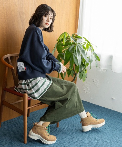 POLO BCS（ポロ ビーシーエス）の「【POLO BCS(ポロ・ビーシーエス)】クルースウェットプルオーバー（スウェット・レディース・グレー/ネイビー/ピンク・MEDIUM/LONG）」の11枚目の写真