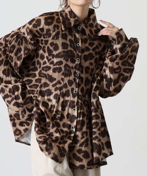 【セール】je crois soi ヒョウ柄ﾌﾟﾘｰﾂｼｬﾂ（シャツ/ブラウス）｜FUNALIVE（ファンアライブ）