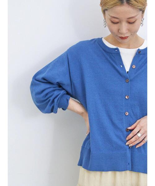 Samansa Mos2 blue（サマンサモスモスブルー）の「マルチスタイル2wayクルーカーディガン（カーディガン/ボレロ・レディース・オフホワイト/ブルー/ブラック/レッド・L/M）」の3枚目の写真