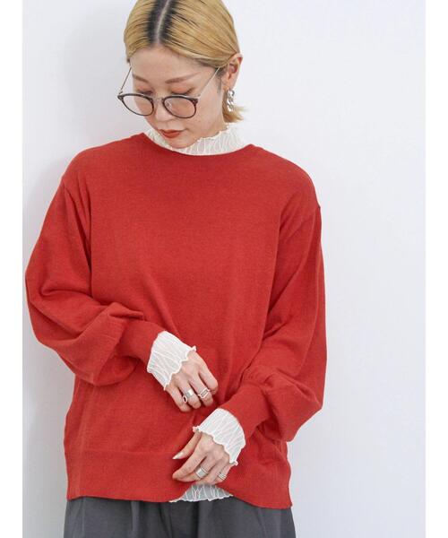 Samansa Mos2 blue（サマンサモスモスブルー）の「マルチスタイル2wayクルーカーディガン（カーディガン/ボレロ・レディース・オフホワイト/ブルー/ブラック/レッド・L/M）」の19枚目の写真