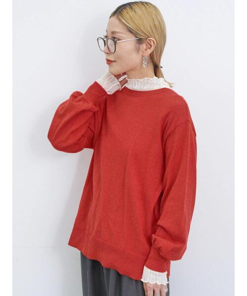 Samansa Mos2 blue（サマンサモスモスブルー）の「マルチスタイル2wayクルーカーディガン（カーディガン/ボレロ・レディース・オフホワイト/ブルー/ブラック/レッド・L/M）」の20枚目の写真