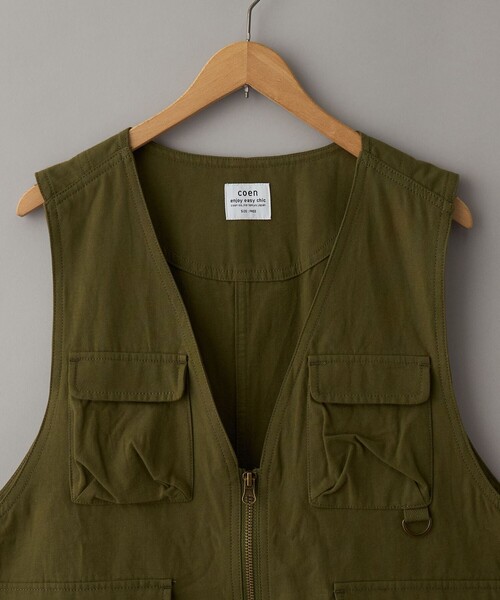 coen（コーエン）の「コットンツイルフィッシングベスト（ベスト・レディース・ブラック/オリーブ・FREE）」の9枚目の写真