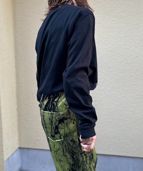 mi via loca（ミヴィアロカ）の「【United Athle】ウェーブ柄 HOW OUTロゴロンT 　【PT NO. MVL051 ※2A】（Tシャツ/カットソー・レディース・ホワイト/ベージュ/イエロー/ブラック・X-LARGE/MEDIUM）」の7枚目の写真