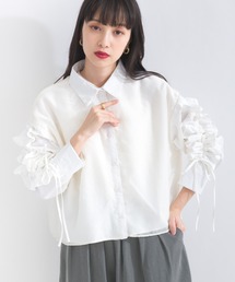 ドロストフリルスリーブシャツ