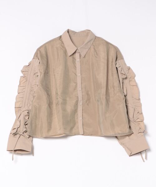 ドロストフリルスリーブシャツ（シャツ/ブラウス）｜terrace（テラス