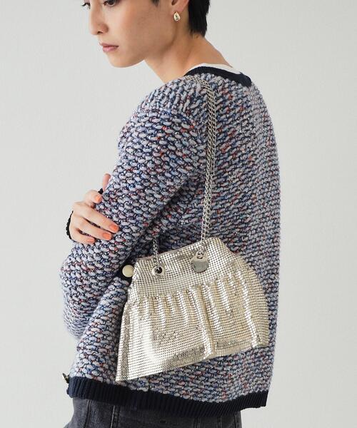 OPAQUE.CLIP（オペークドットクリップ）の「◆【2WAY】メタルメッシュフリルミニショルダーバッグ（ショルダーバッグ・レディース・ゴールド/シルバー系その他/ブラック/シルバー・00）」の9枚目の写真